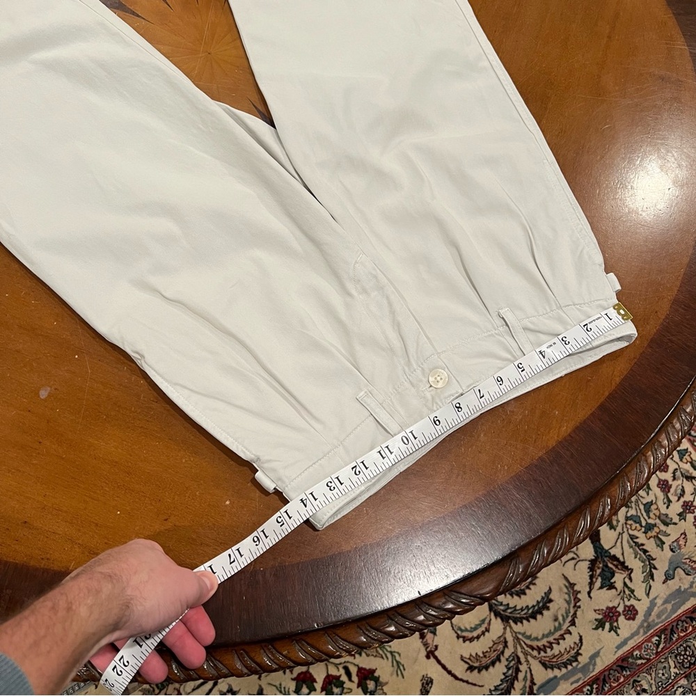 Maeve Pleated Wide-Leg Chino Trousers Size 0 Off-White/Blanc‎ - Picture 7 of 16